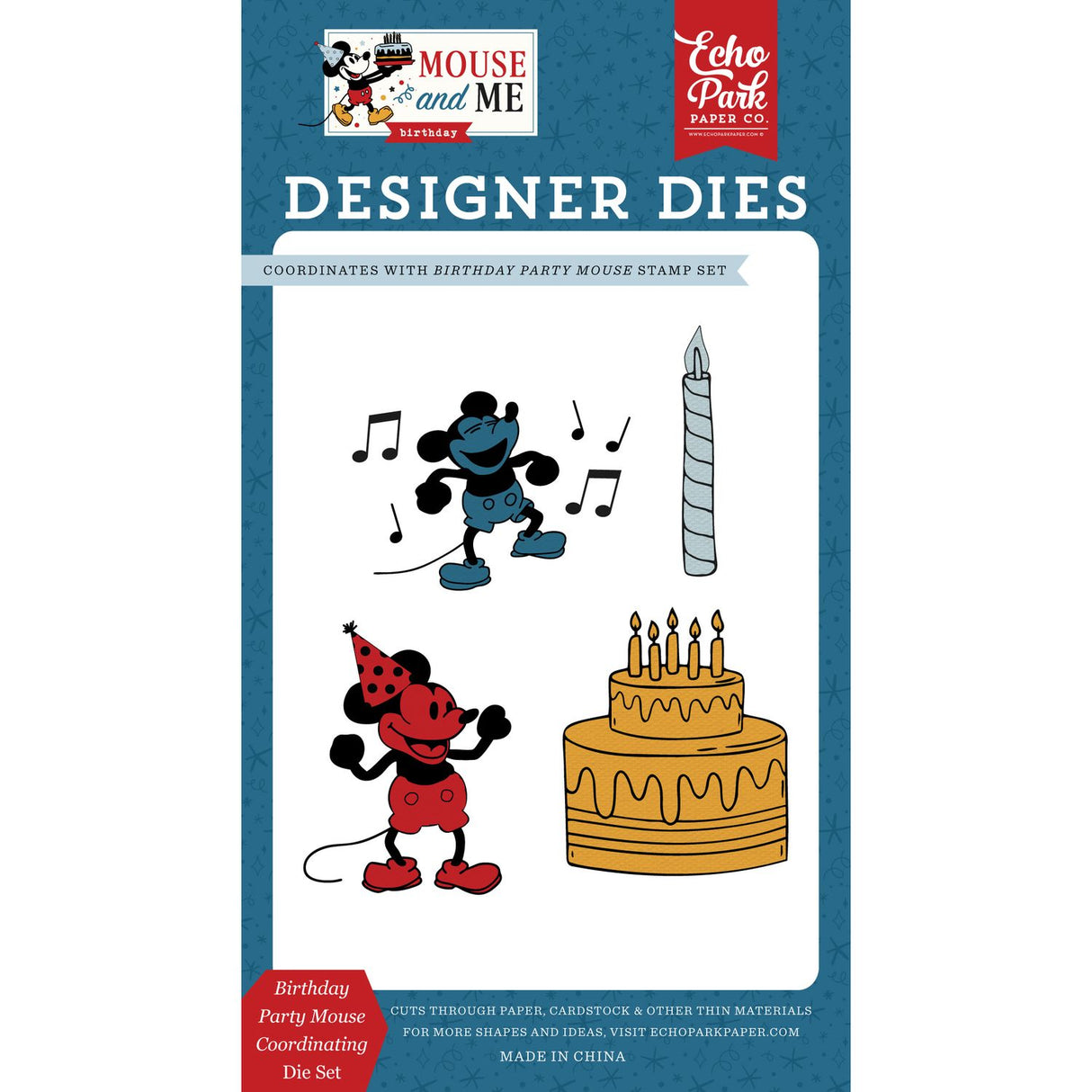 ***Pre-Order*** Echo Park - Mouse and Me Birthday - Die Set - Birthday Party Mouse