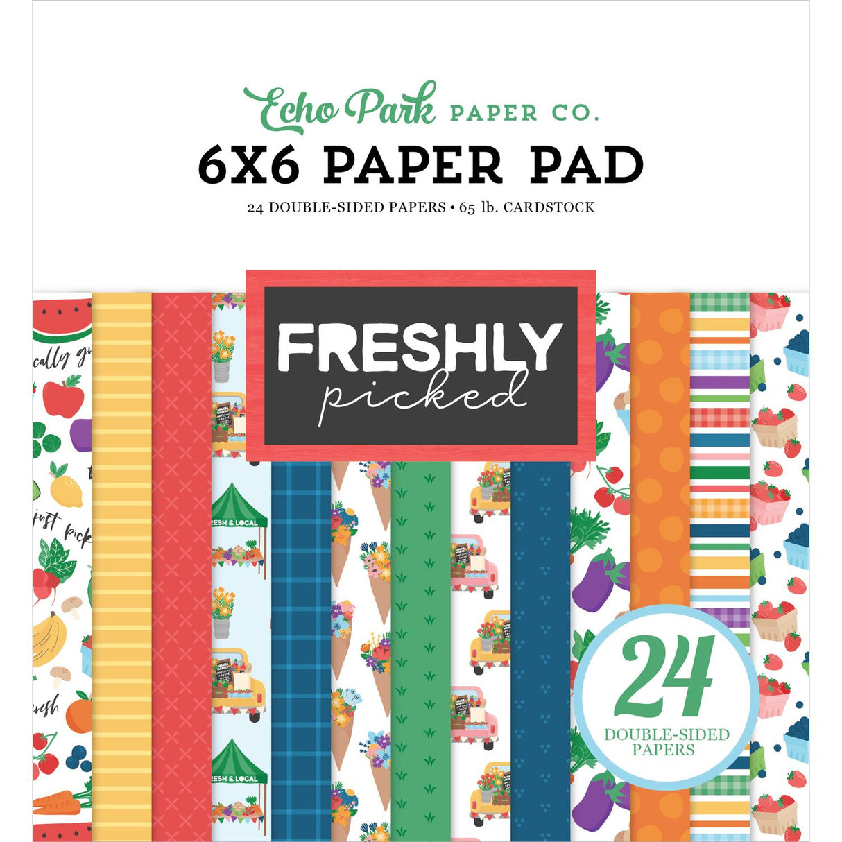 ***Pre-Order*** Echo Park - Freshly Picked - Double-Sided Paper Pad 6"X6"