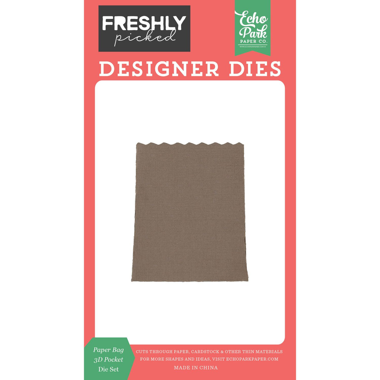 ***Pre-Order*** Echo Park - Freshly Picked - Die Set - Paper Bag 3D Pocket