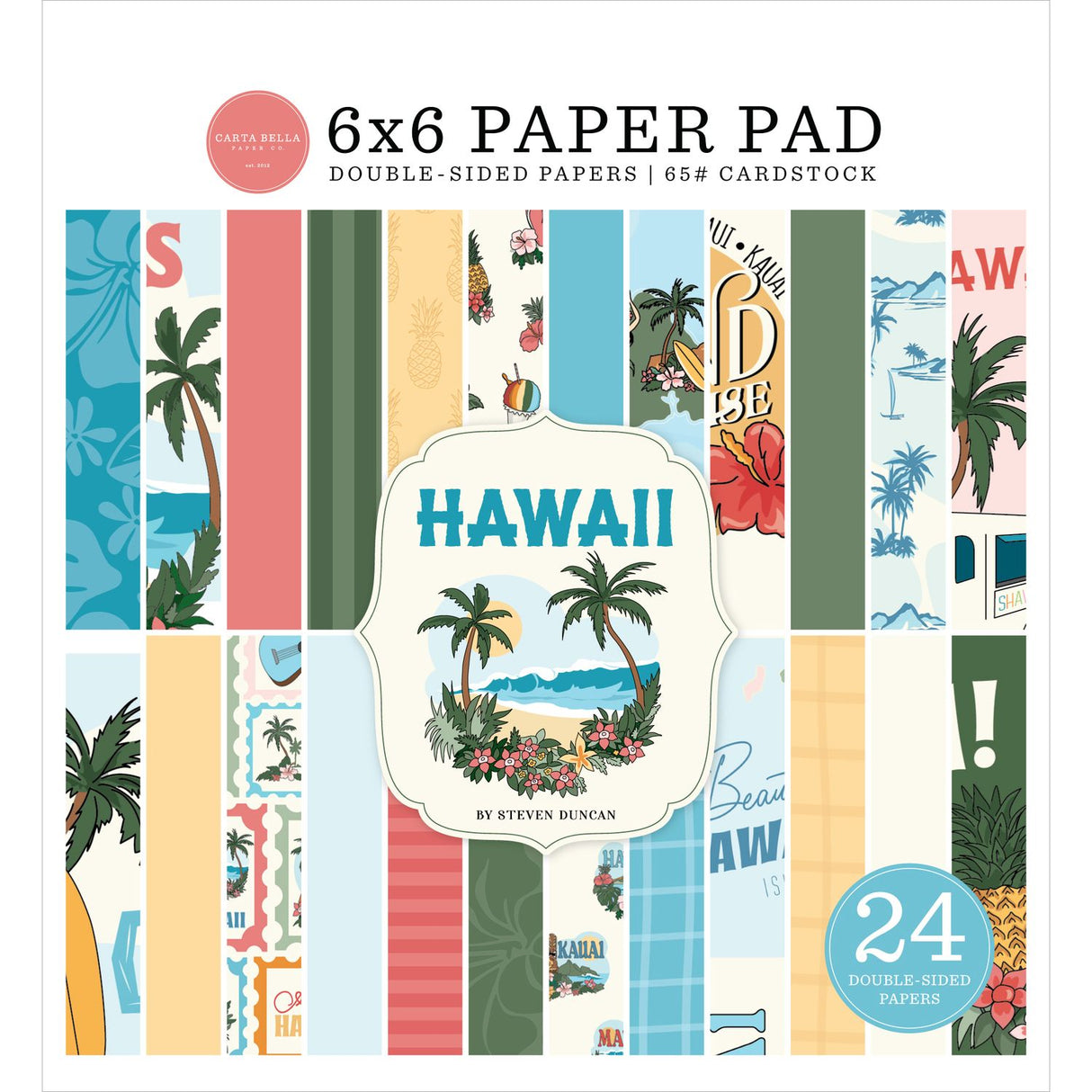 ***Pre-Order*** Carta Bella - Hawaii - Double-Sided Paper Pad 6"X6"