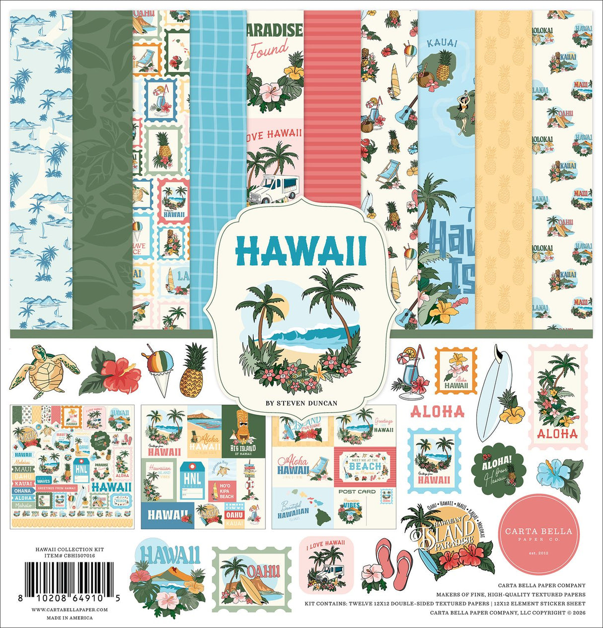 ***Pre-Order*** Carta Bella - Hawaii - Collection Kit 12"X12"