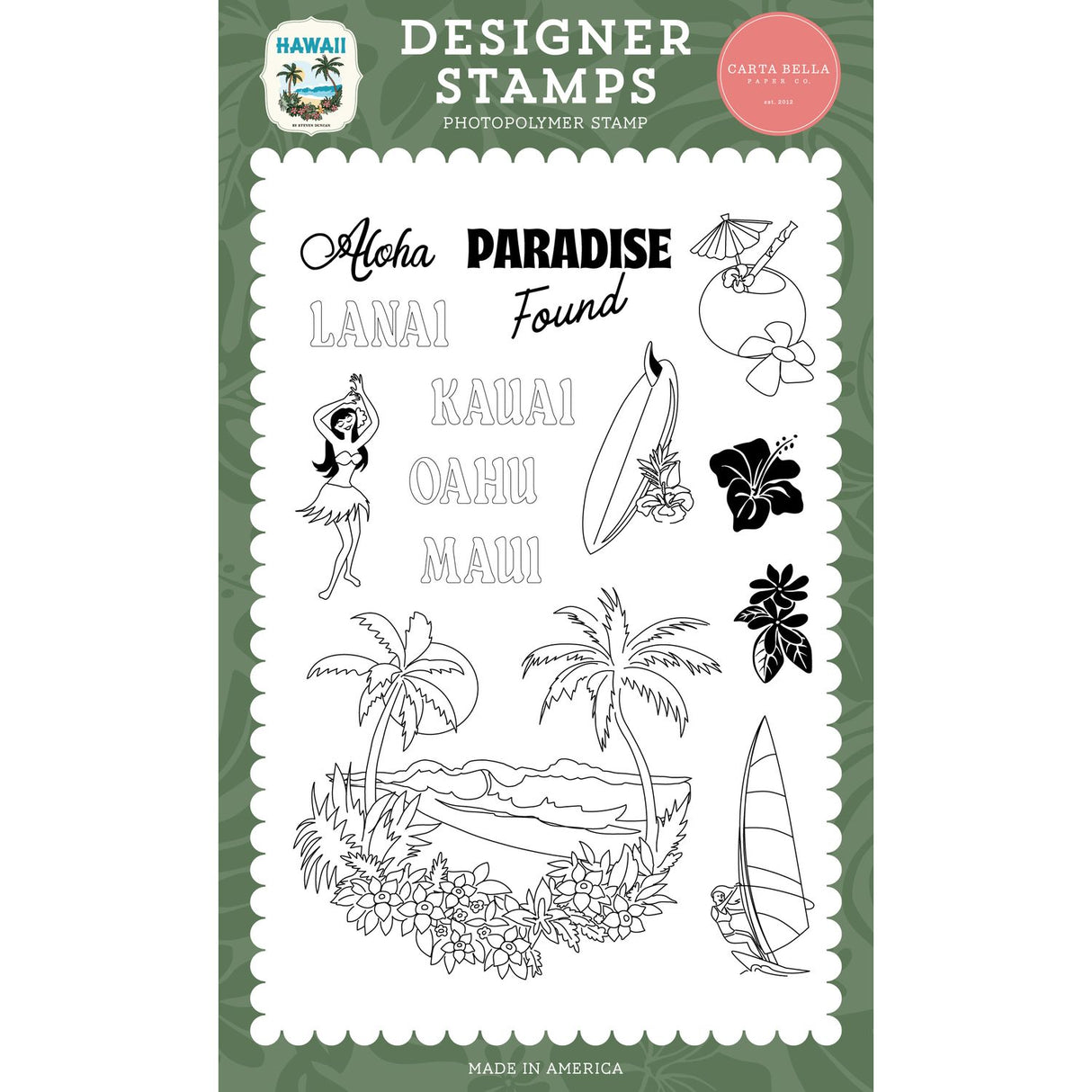 ***Pre-Order*** Carta Bella - Hawaii - Stamp Set - Paradise Cities