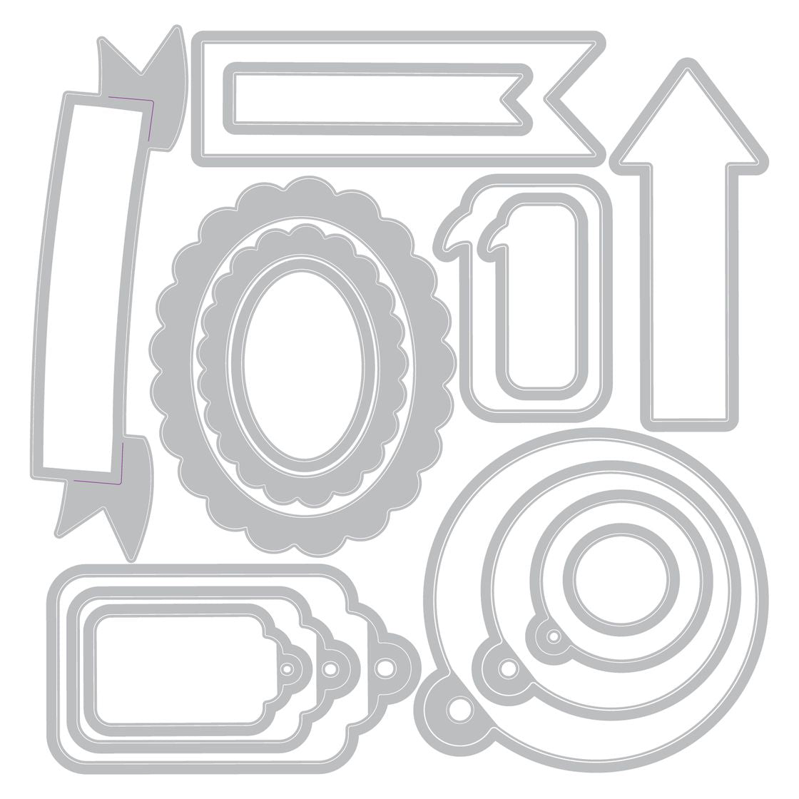 Sizzix - Framelit Die Set Banners, Tags & Labels
