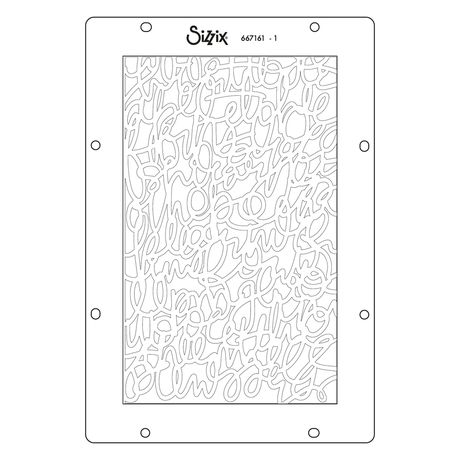 ***Pre-Order*** Sizzix - Vicki Boutin - A5 Stencil 4PK - Words and Numbers
