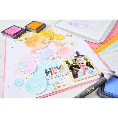 ***Pre-Order*** Sizzix - Vicki Boutin - A5 Stencil 4PK - Words and Numbers