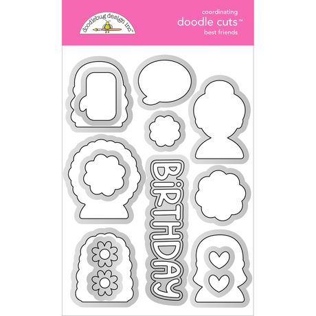 ***Pre-Order*** Doodlebug - Color Me Crafty - Doodle Cuts Dies - Best Friends