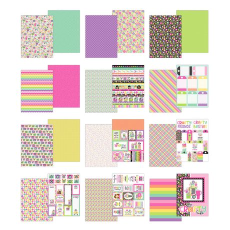 ***Pre-Order*** Doodlebug - Color Me Crafty - Double-Sided Paper Pad 6"X8"
