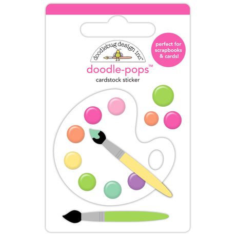 ***Pre-Order*** Doodlebug - Color Me Crafty - Doodle-Pops 3D Stickers - Color Me Happy