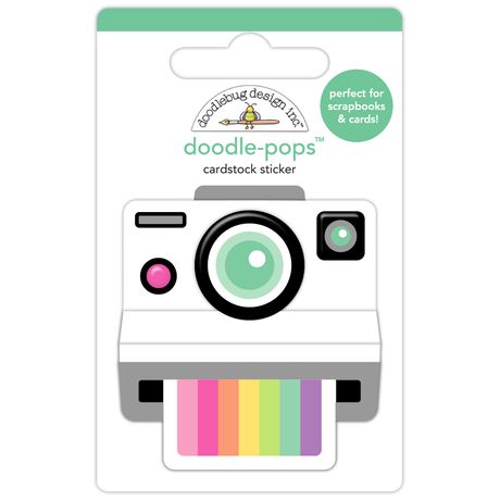 ***Pre-Order*** Doodlebug - Color Me Crafty - Doodle-Pops 3D Stickers - Snap Happy