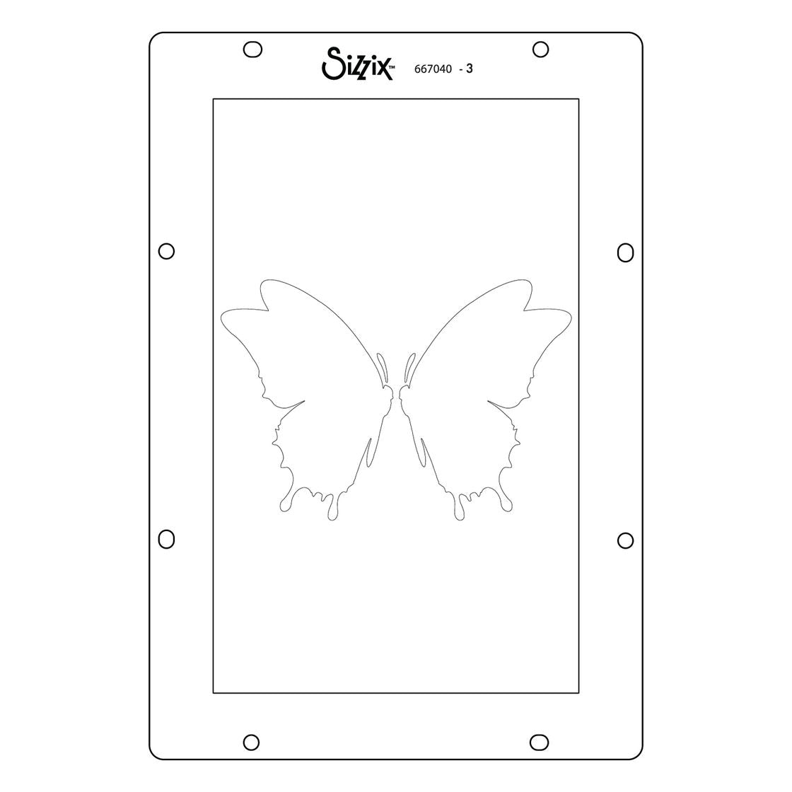 Sizzix - Layered Stencils 4PK Butterflies by Willow Wolfe
