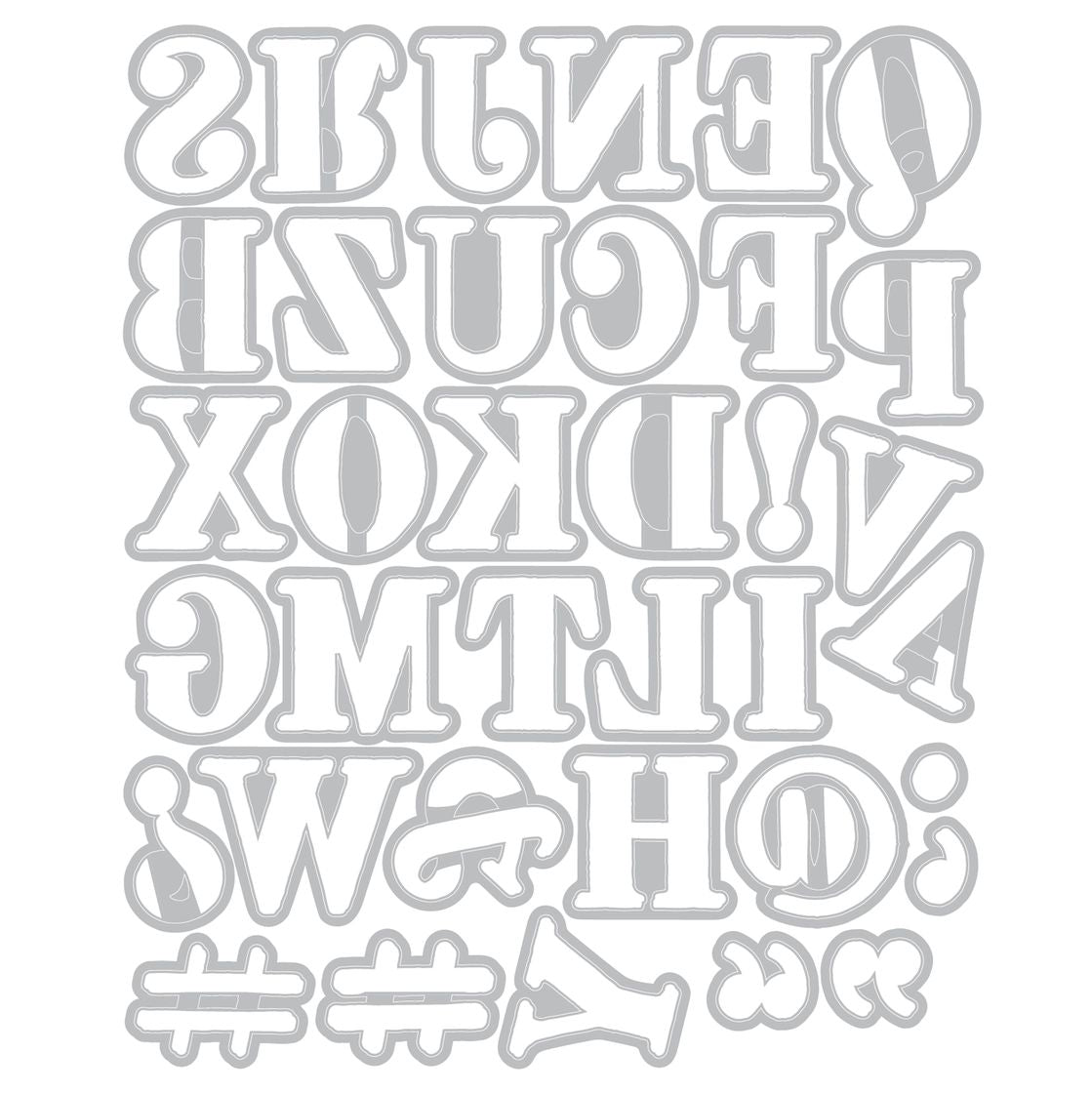 Sizzix - Thinlits Die Set 36PK Lino Type Revival by 49 and Market