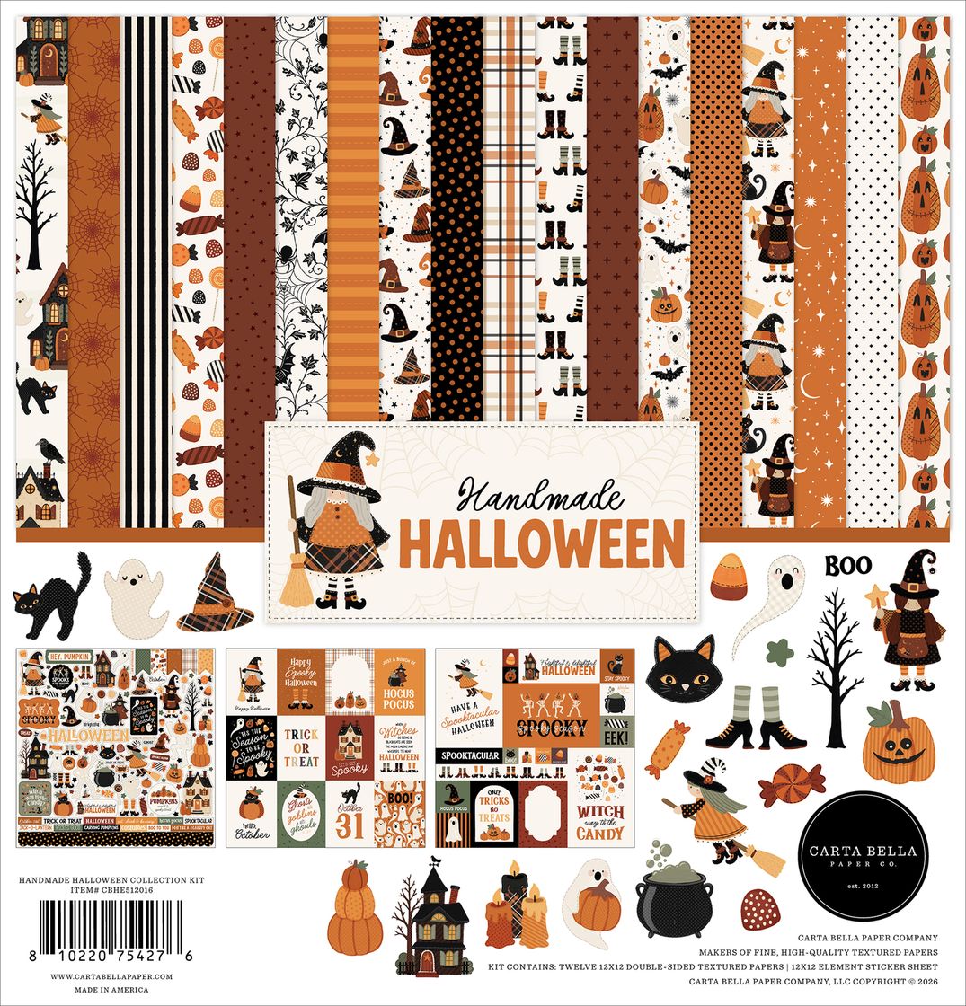 ***Pre-Order*** Carta Bella - Handmade Halloween - Collection Kit 12"X12"