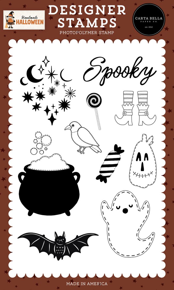 ***Pre-Order*** Carta Bella - Handmade Halloween - Stamp Set - Spooky Sparkles