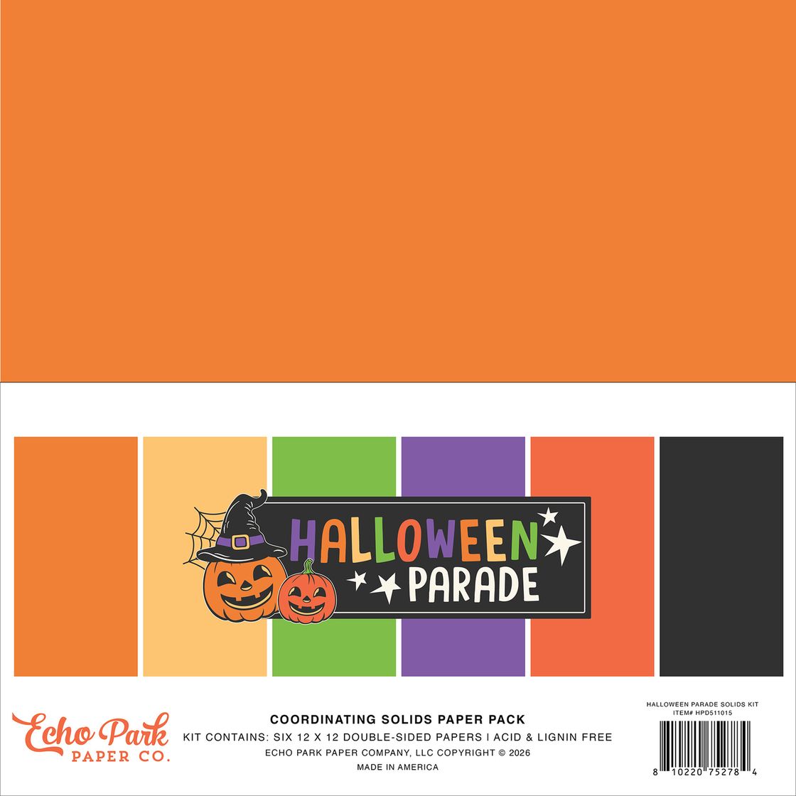 ***Pre-Order*** Echo Park - Halloween Parade - Solids Kit 12"X12"