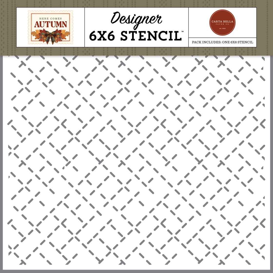 ***Pre-Order*** Carta Bella - Here Comes Autumn - Thankful Stitches Stencil