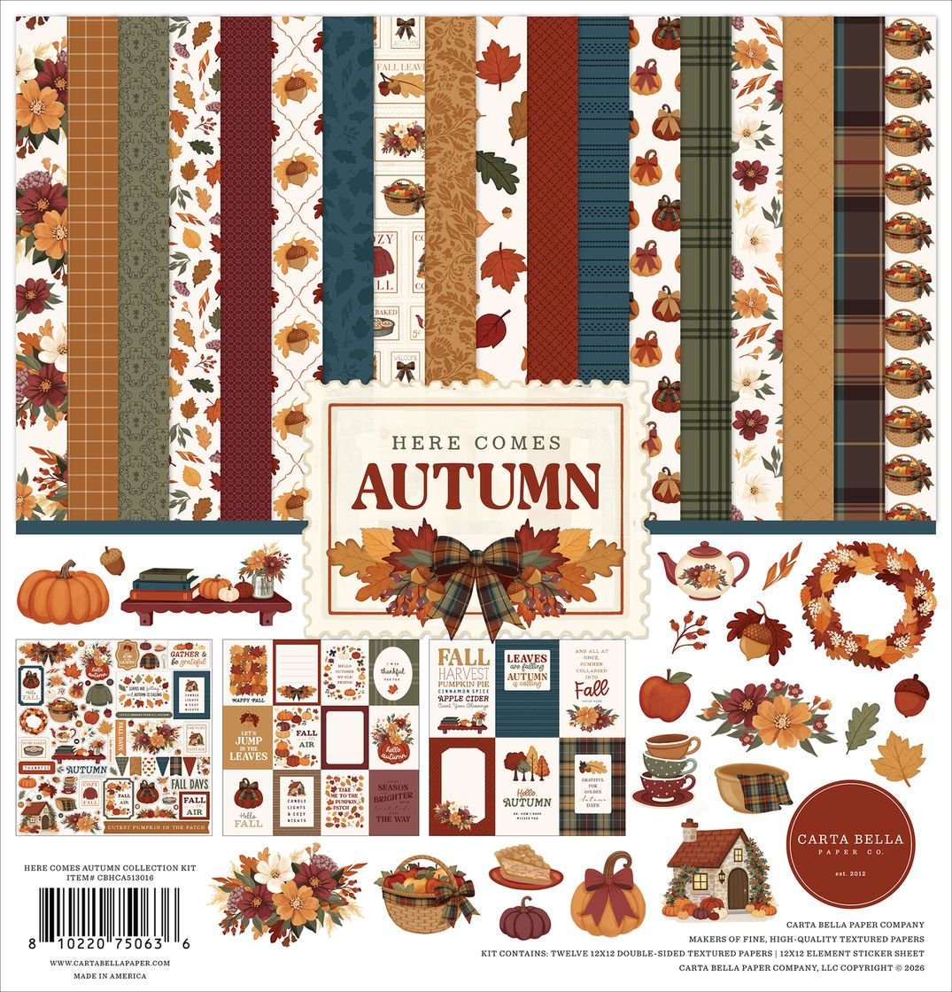 ***Pre-Order*** Carta Bella - Here Comes Autumn - Collection Kit