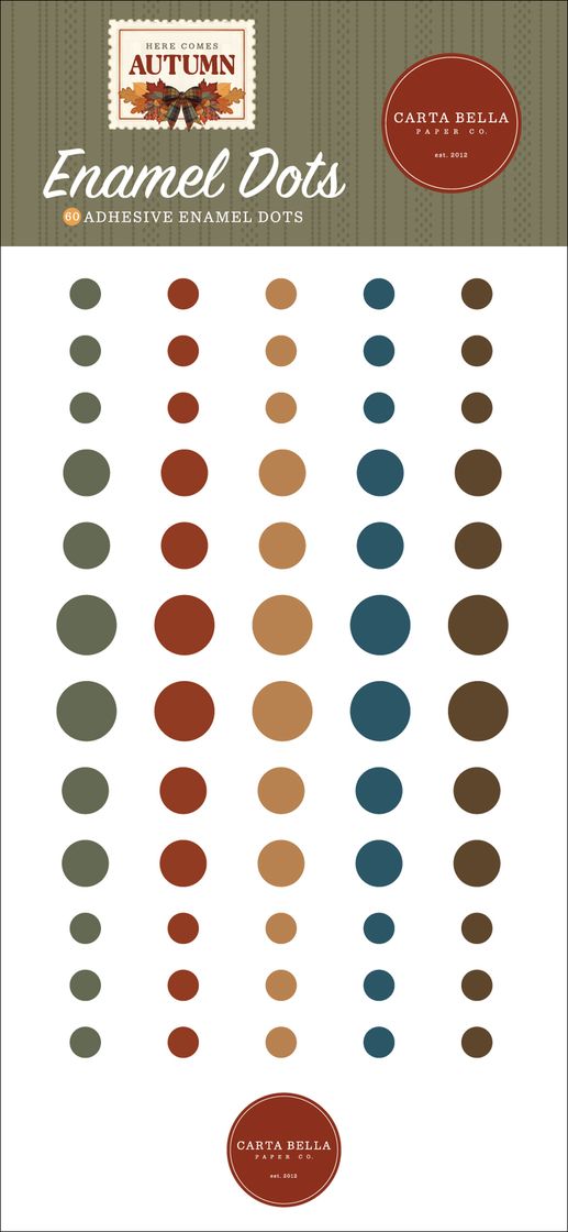 ***Pre-Order*** Carta Bella - Here Comes Autumn - Enamel Dots