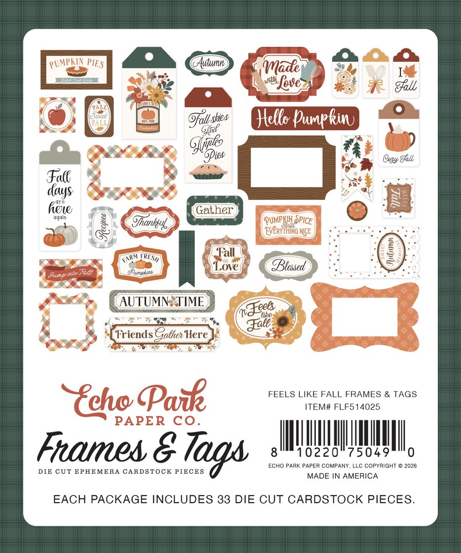 ***Pre-Order*** Echo Park - Feels Like Fall - Frames & Tags