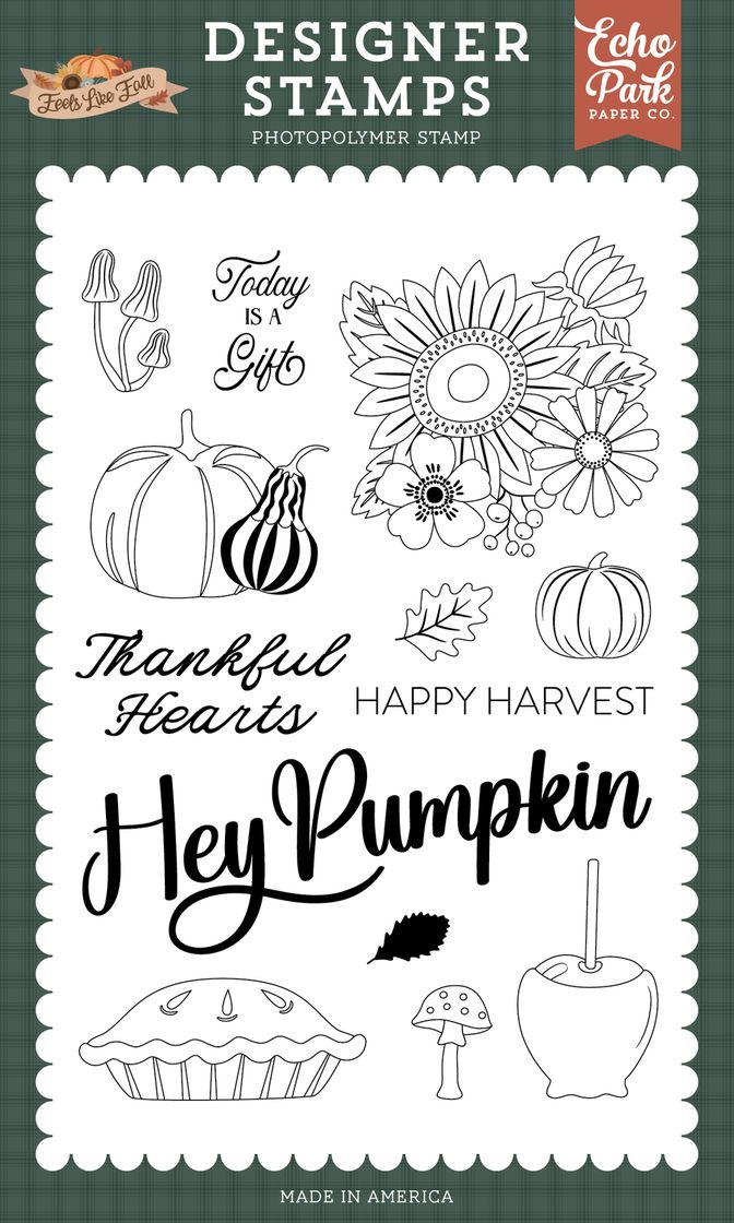 ***Pre-Order*** Echo Park - Feels Like Fall - Hey Pumpkin Stamp Set