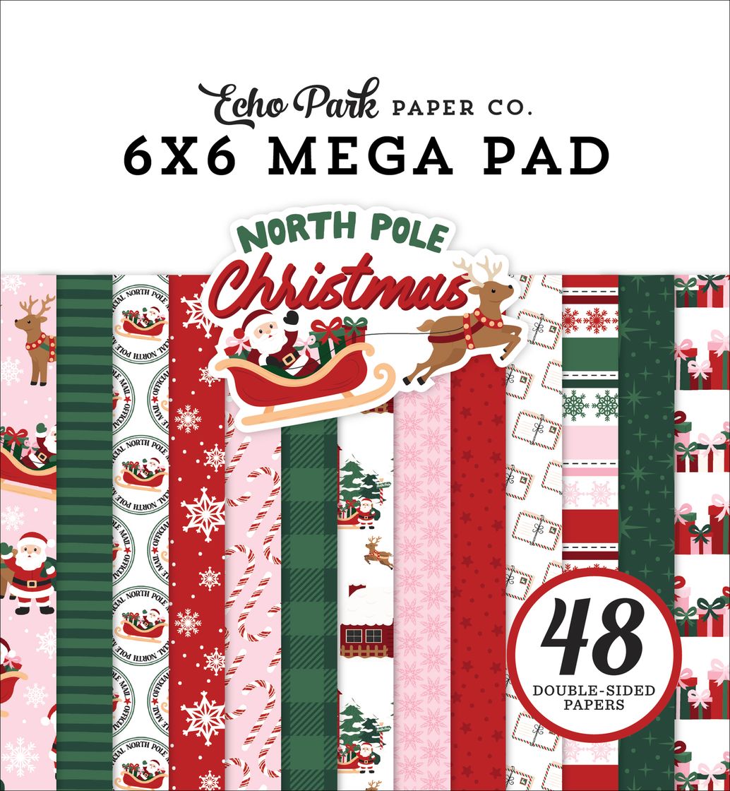 ***Pre-Order*** Echo Park - North Pole Christmas - Cardmakers 6X6 Mega Pad