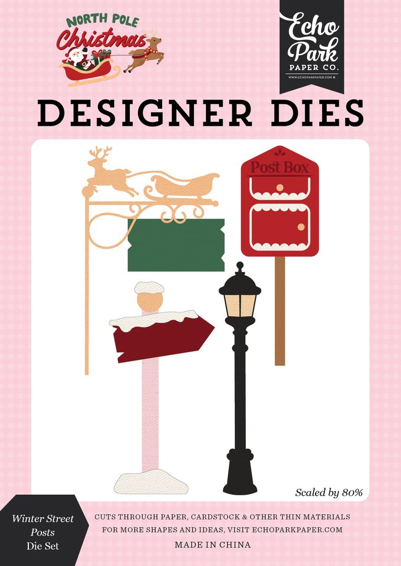 ***Pre-Order*** Echo Park - North Pole Christmas - Winter Street Posts Die Set