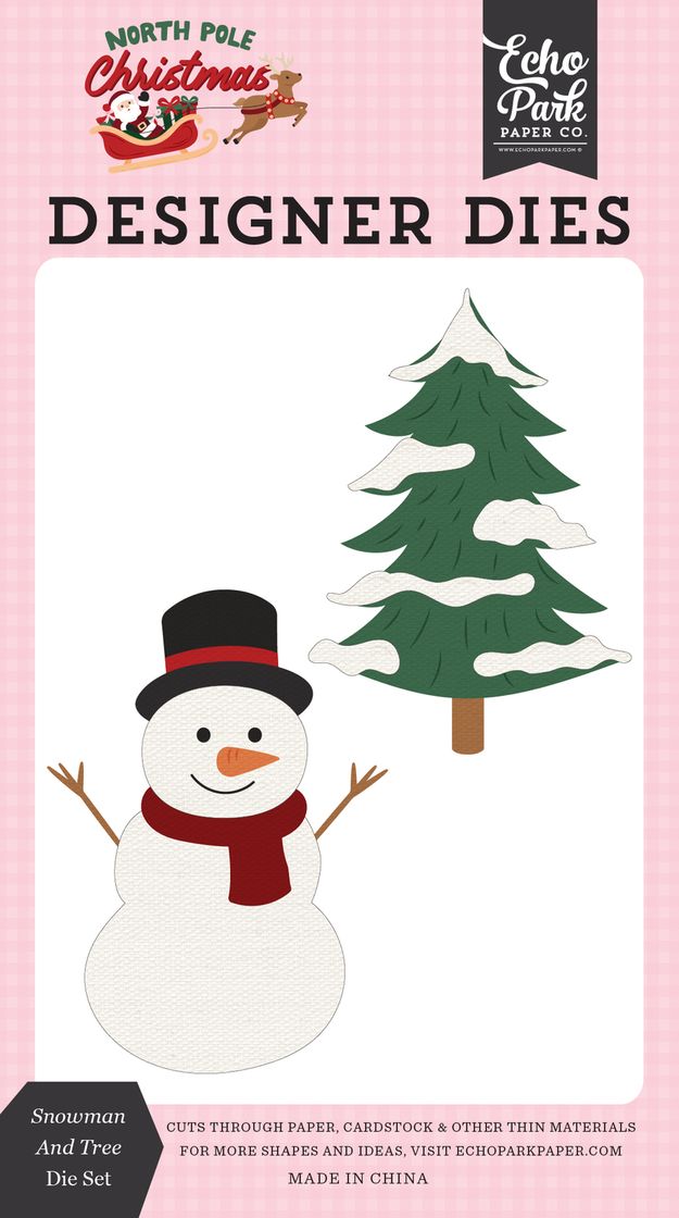 ***Pre-Order*** Echo Park - North Pole Christmas - Snowman And Tree Die Set