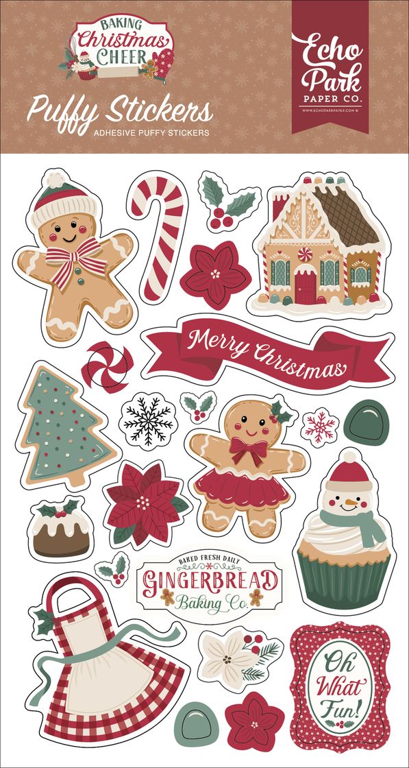 ***Pre-Order*** Echo Park - Baking Christmas Cheer - Puffy Stickers