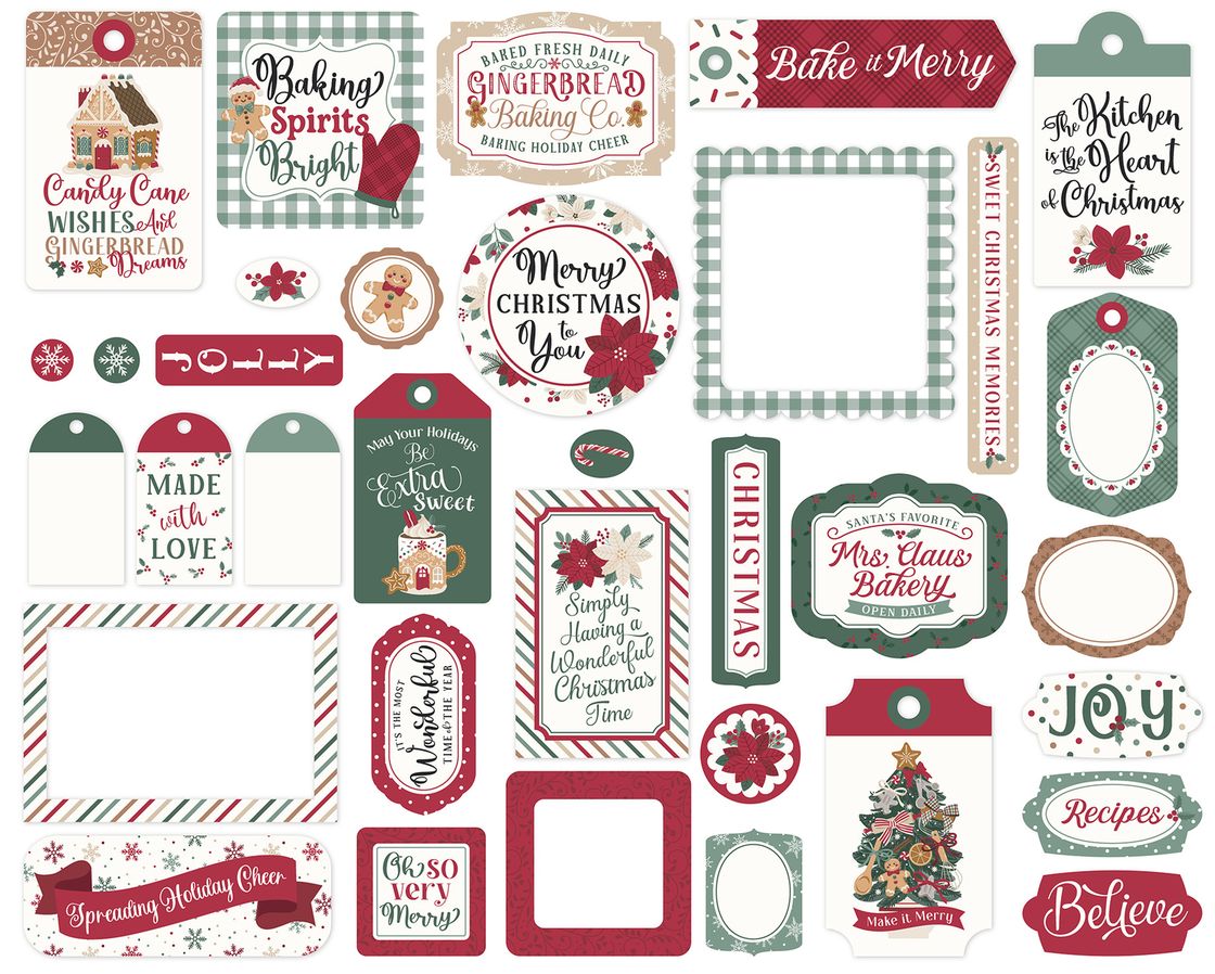 ***Pre-Order*** Echo Park - Baking Christmas Cheer - Frames & Tags