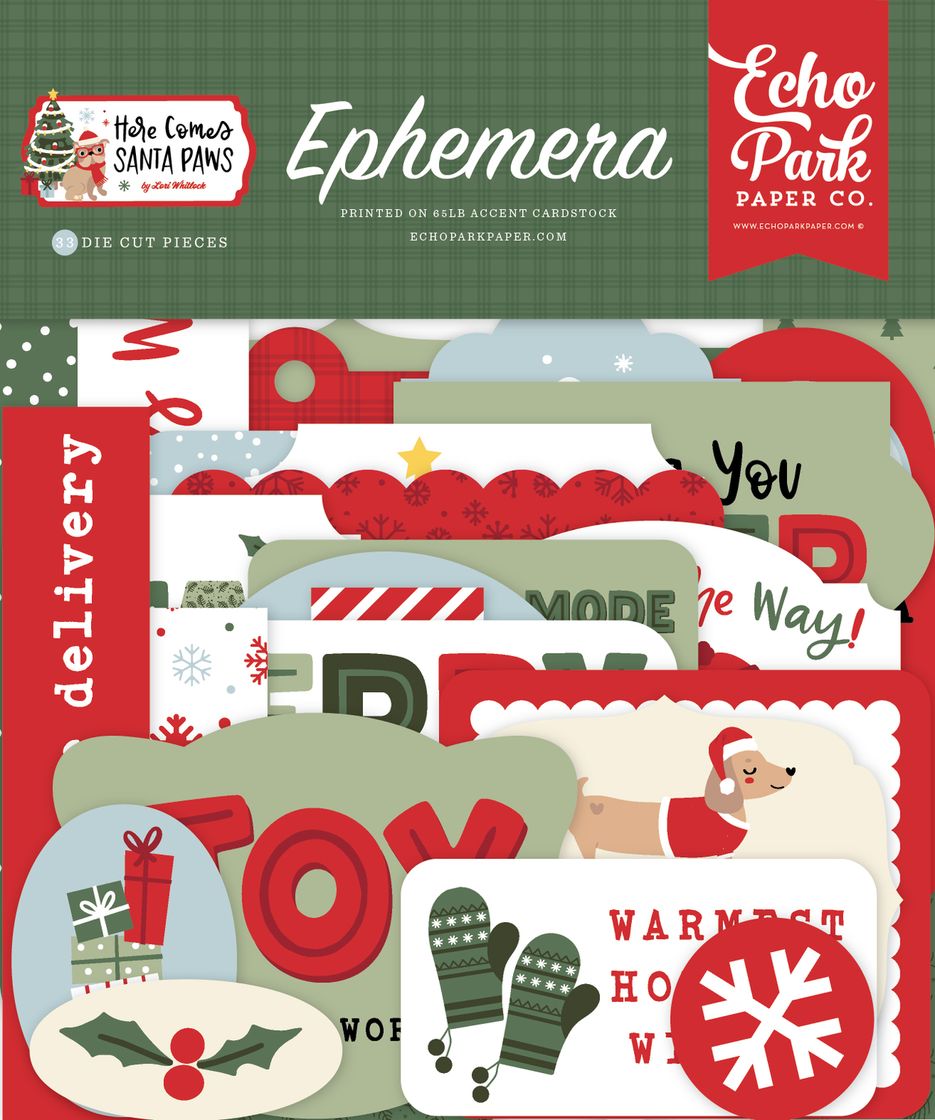 ***Pre-Order*** Echo Park - Here Comes Santa Paws - Ephemera