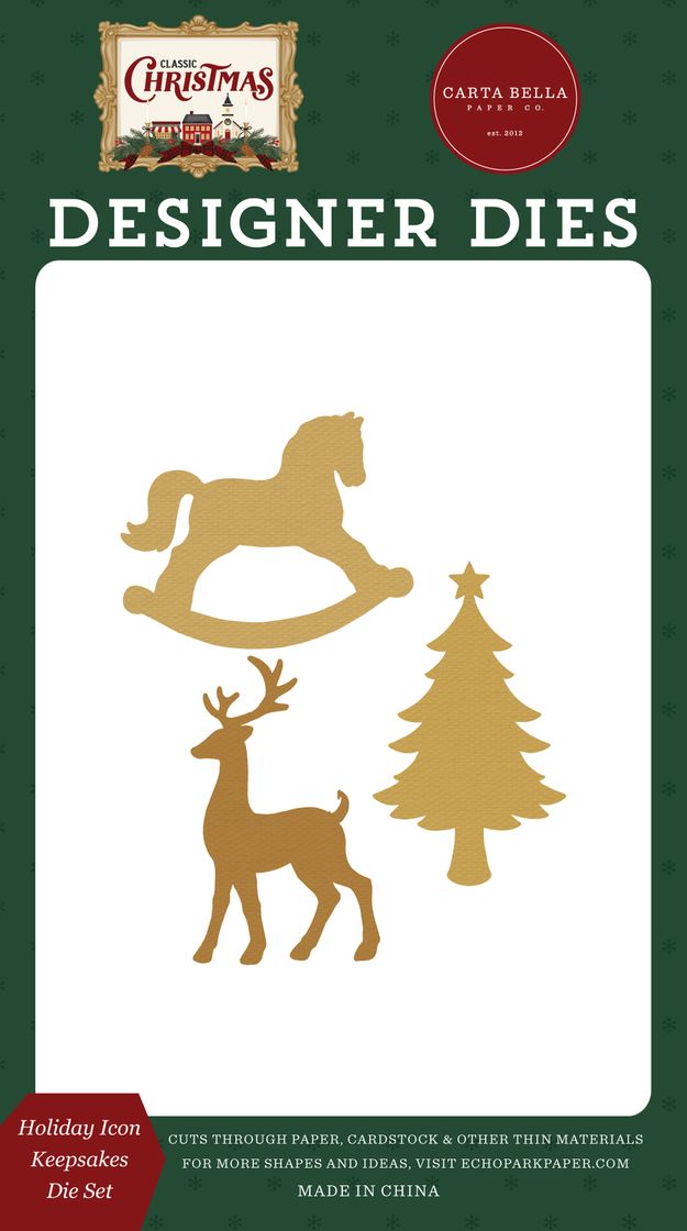 ***Pre-Order*** Carta Bella - Classic Christmas - Holiday Icon Keepsakes Die Set