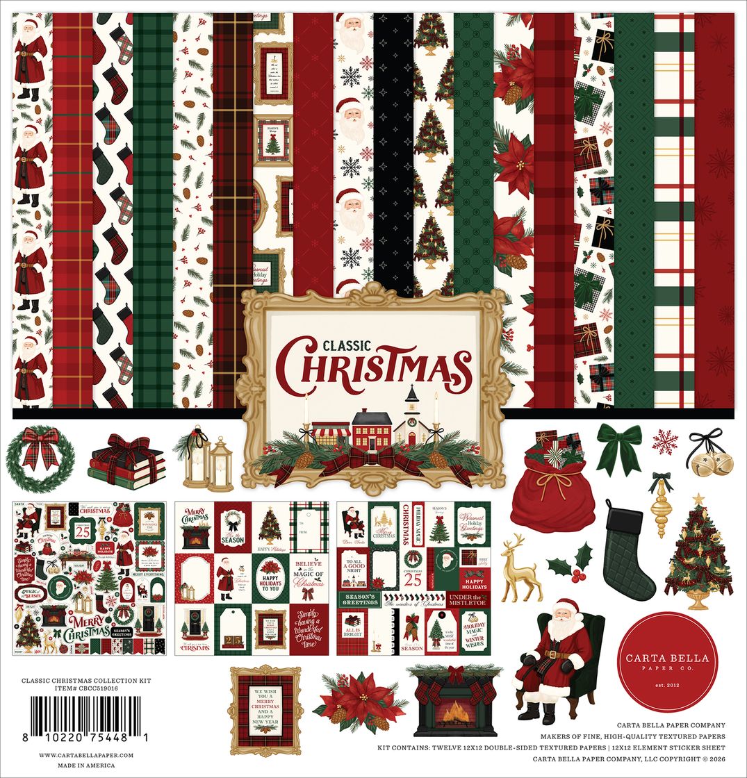 ***Pre-Order*** Carta Bella - Classic Christmas - Collection Kit