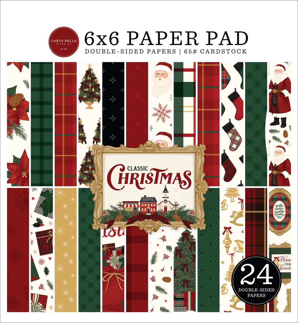 ***Pre-Order*** Carta Bella - Classic Christmas - 6x6 Paper Pad