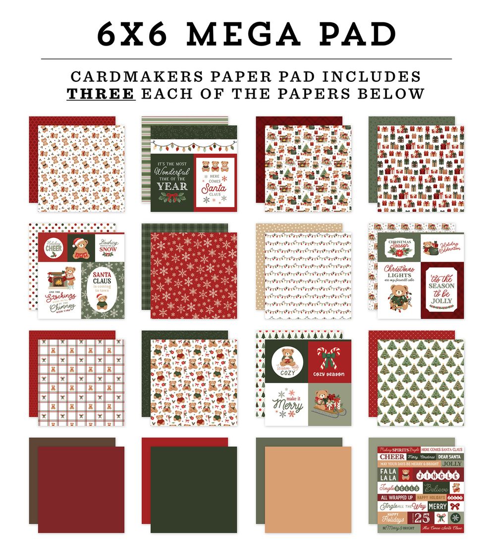 ***Pre-Order*** Carta Bella - Have A Beary Christmas - Cardmakers 6X6 Mega Pad