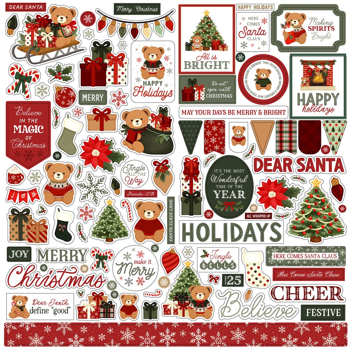 ***Pre-Order*** Carta Bella - Have A Beary Christmas - Element Sticker