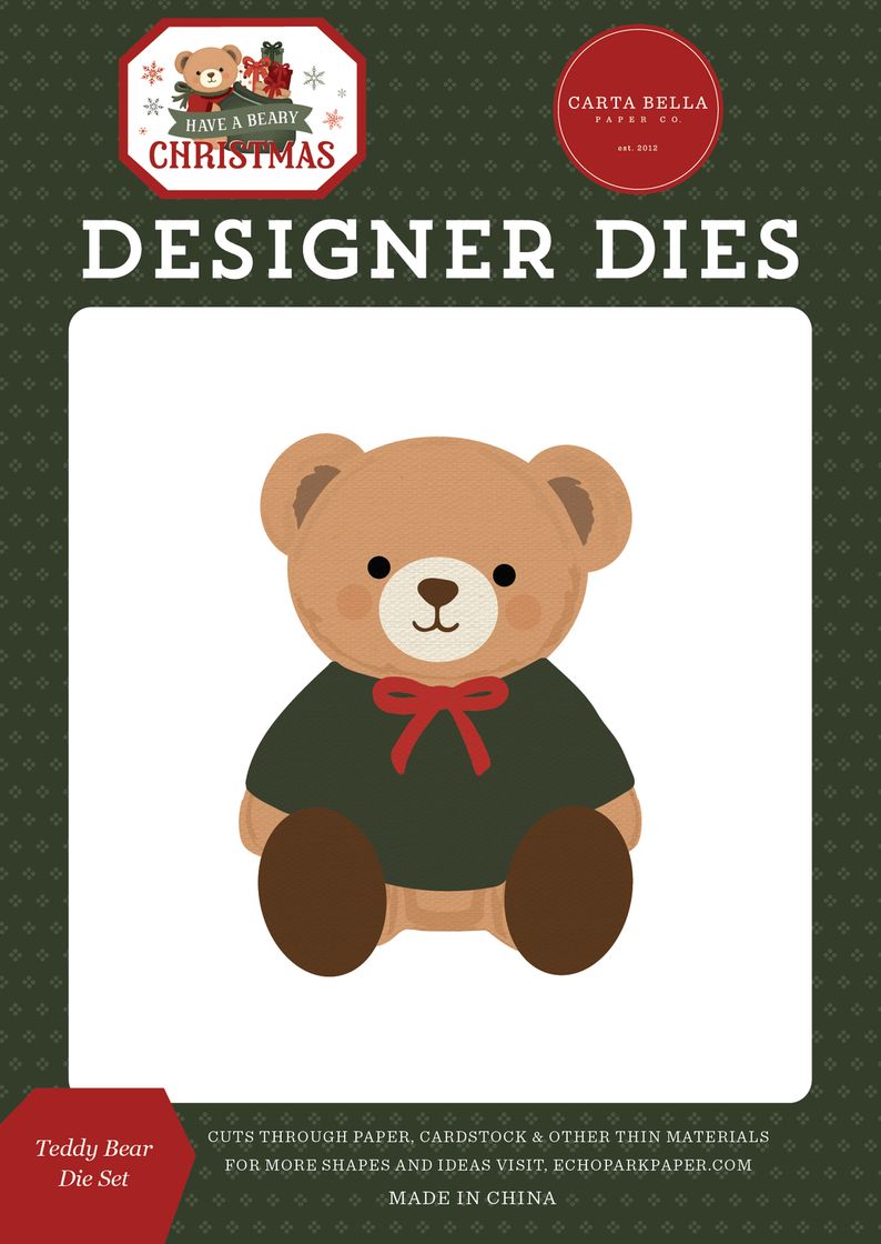 ***Pre-Order*** Carta Bella - Have A Beary Christmas - Teddy Bear Die Set