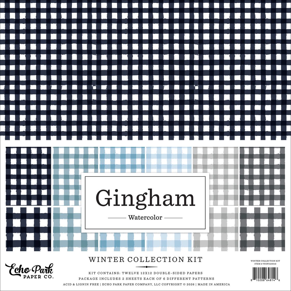 ***Pre-Order*** Echo Park - Watercolor Gingham - Winter - Collection Kit