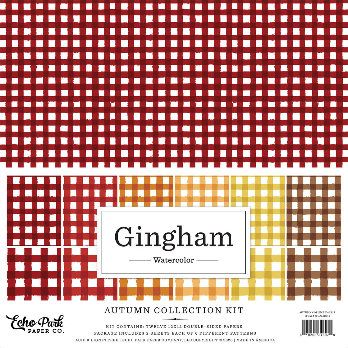 ***Pre-Order*** Echo Park - Watercolor Gingham - Autumn - Collection Kit
