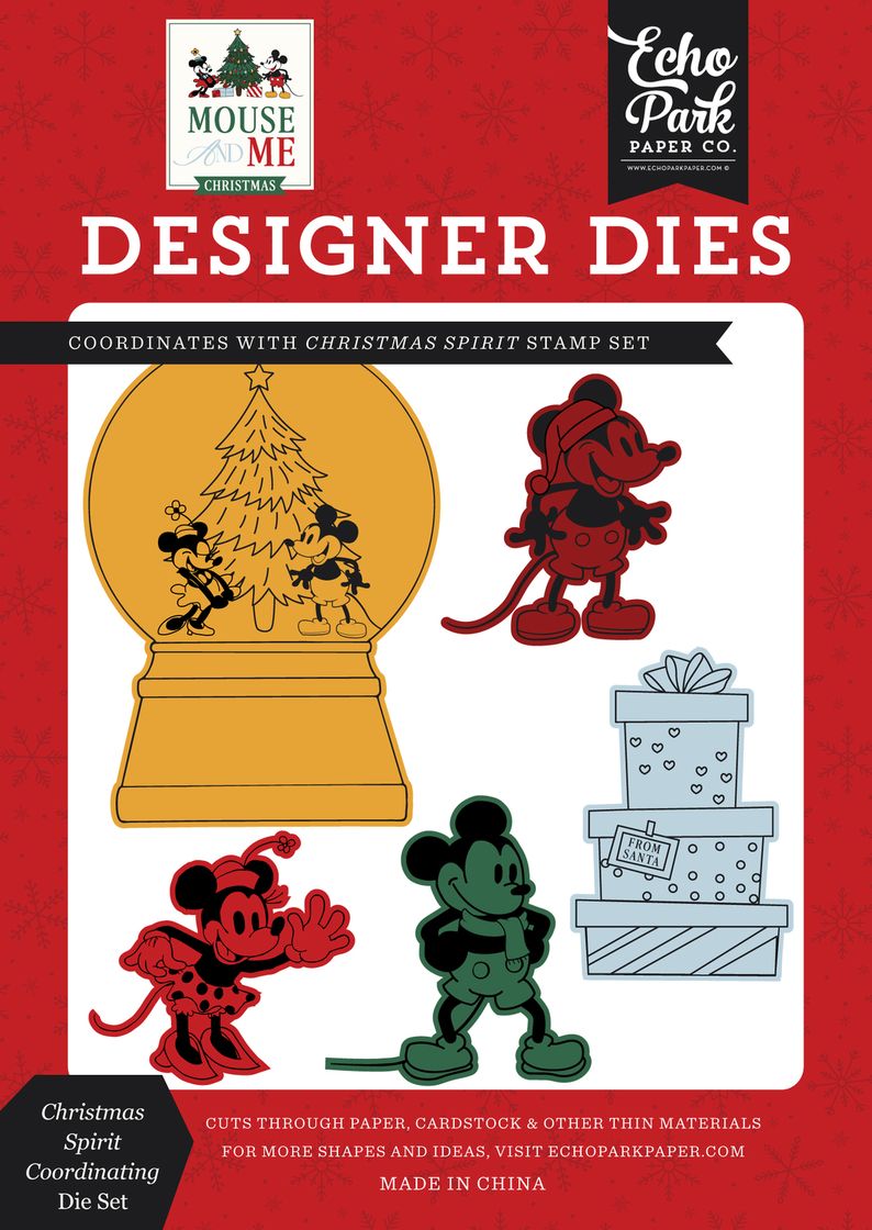 ***Pre-Order*** Echo Park - Mouse And Me Christmas - Christmas Spirit Coordinating Die Set