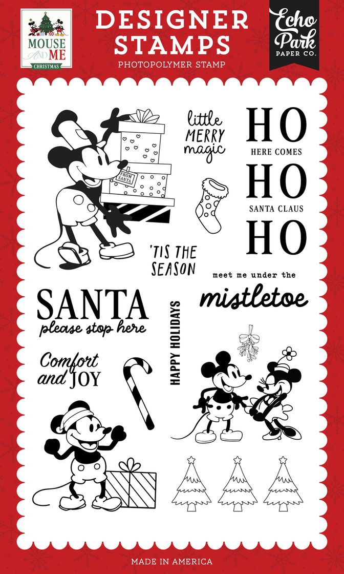 ***Pre-Order*** Echo Park - Mouse And Me Christmas - Little Merry Magic Stamp Set