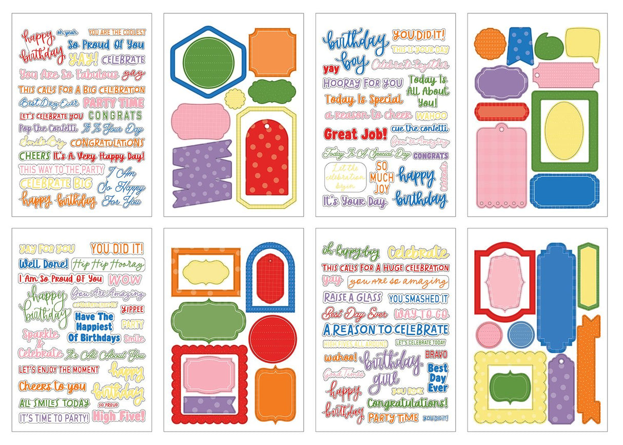***Pre-Order*** Echo Park - Essentials - Sticker Book - Phrases - Celebration