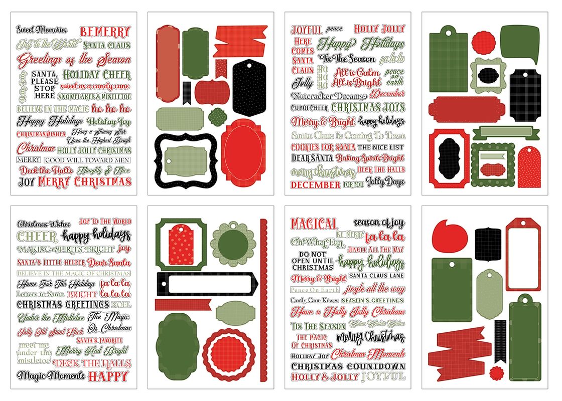 ***Pre-Order*** Echo Park - Essentials - Sticker Book - Phrases - Christmas