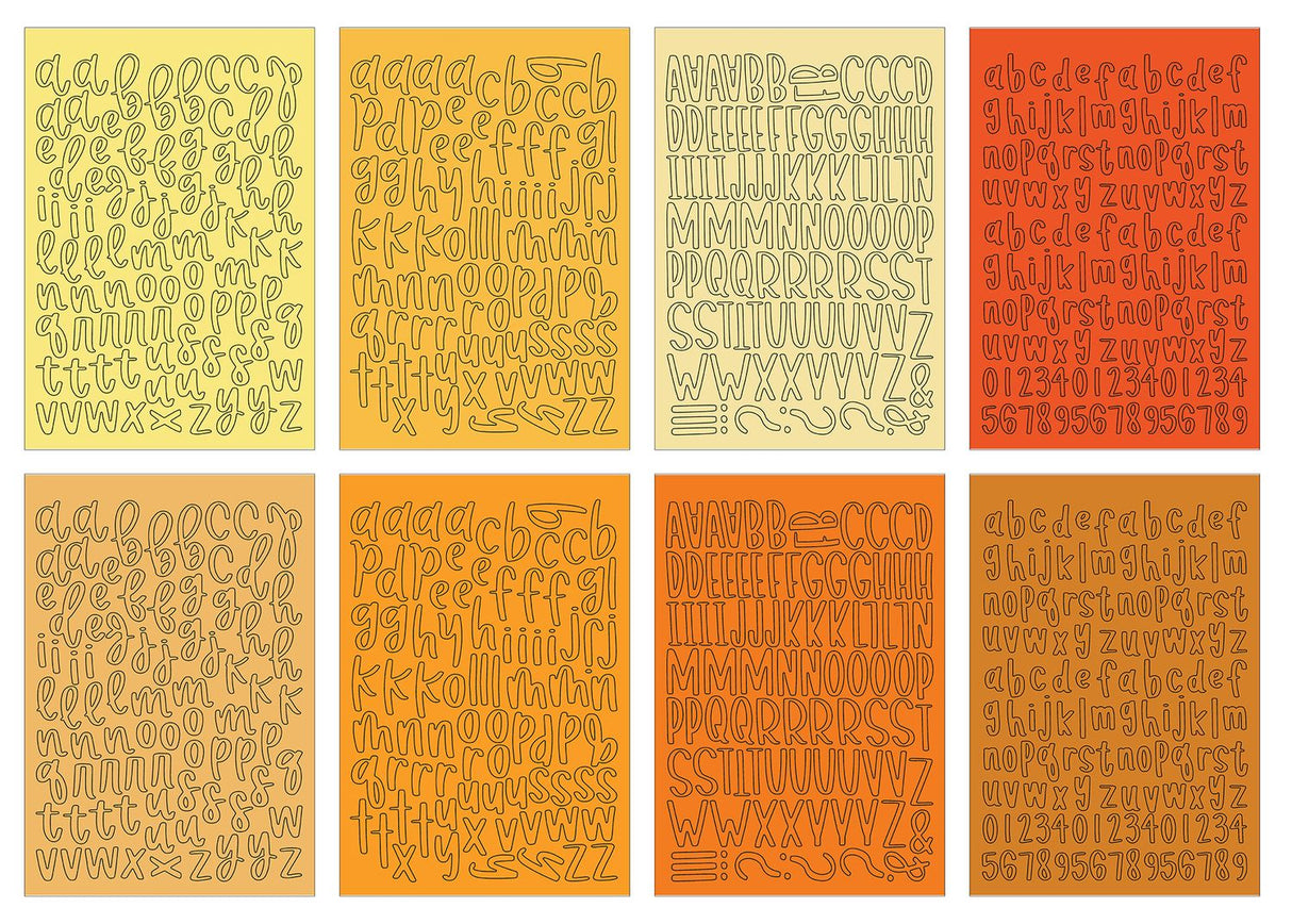 ***Pre-Order*** Echo Park - Essentials - Sticker Book - Alpha - Yellow