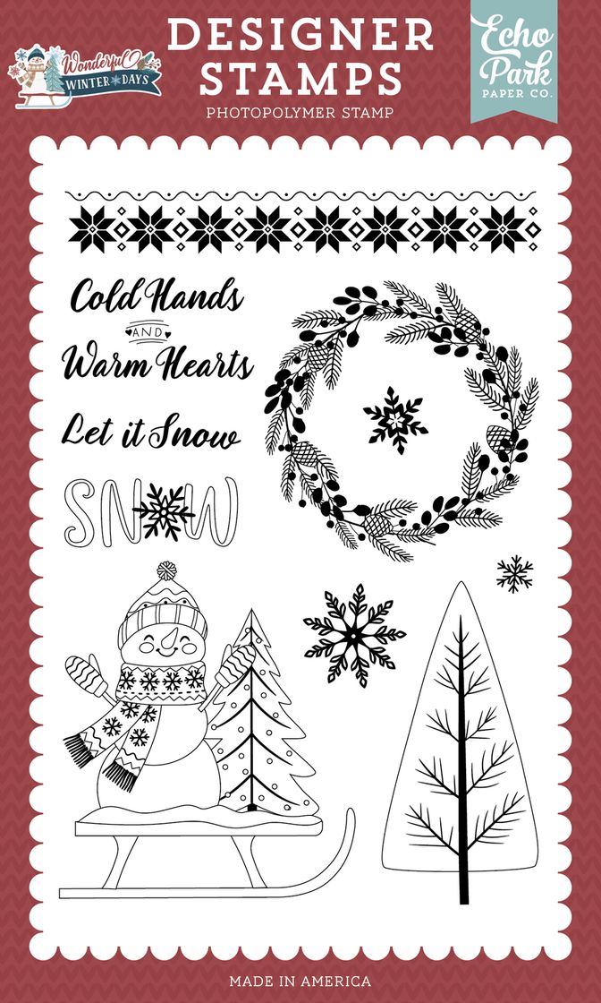 ***Pre-Order*** Echo Park - Wonderful Winter Days - Fair Isle Border Stamp Set