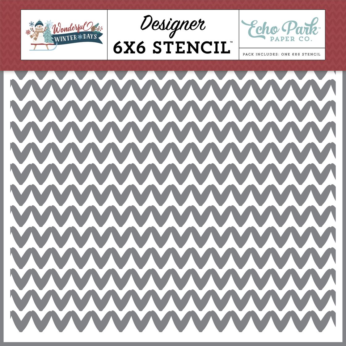 ***Pre-Order*** Echo Park - Wonderful Winter Days - Warm Woven Sweater Stencil