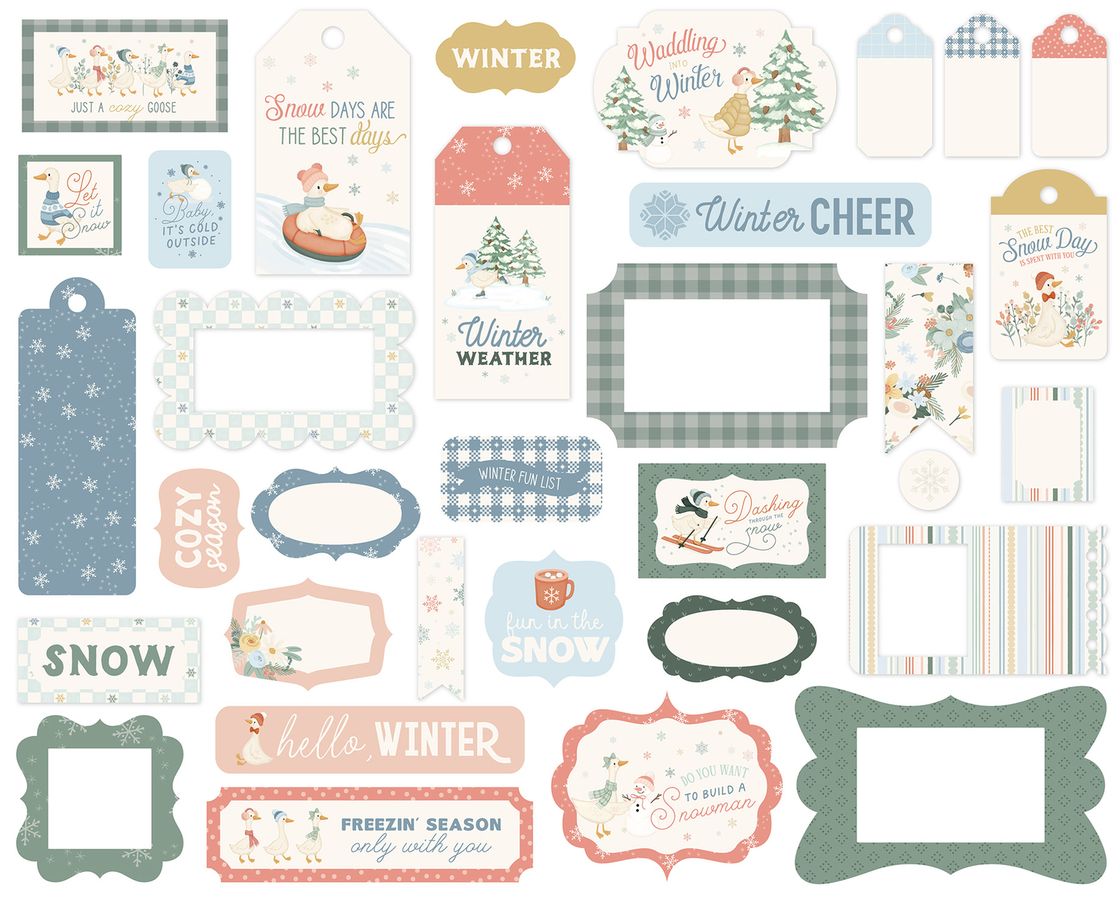 ***Pre-Order*** Carta Bella - Silly Goose Winter - Frames & Tags