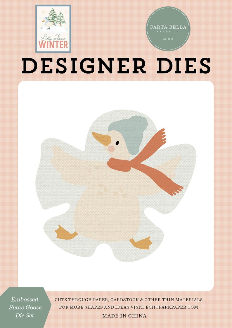 ***Pre-Order*** Carta Bella - Silly Goose Winter - Embossed Snow Goose Die Set