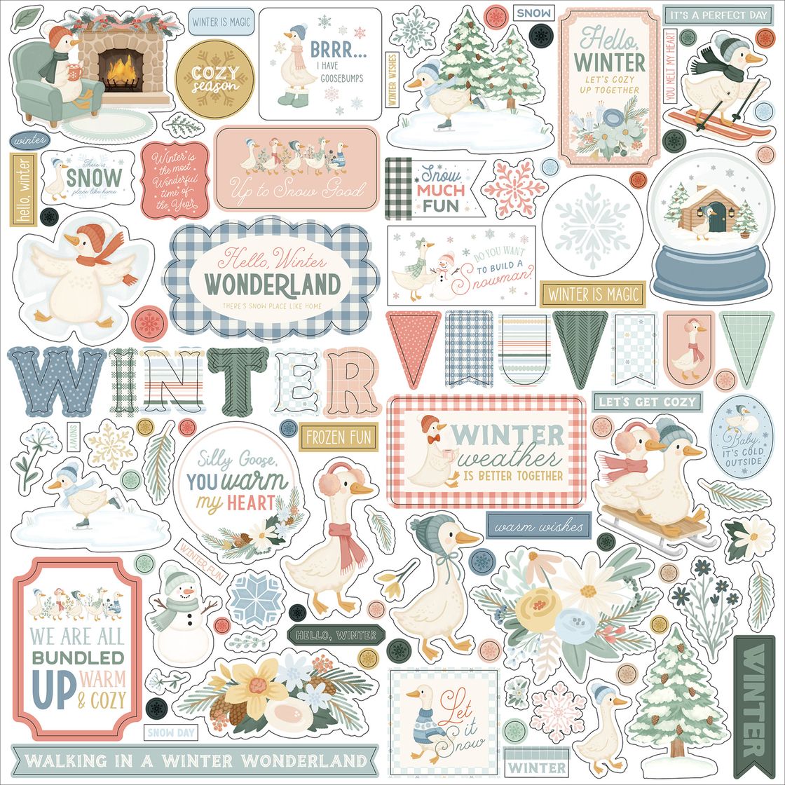 ***Pre-Order*** Carta Bella - Silly Goose Winter - Element Sticker