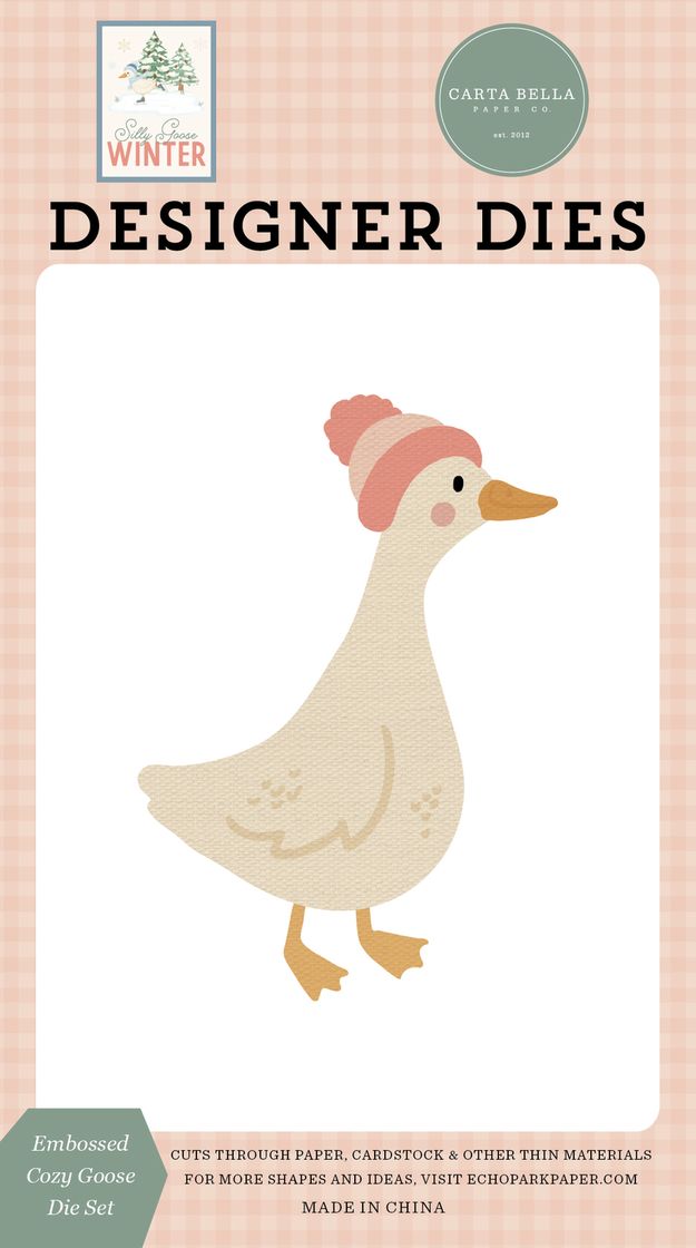 ***Pre-Order*** Carta Bella - Silly Goose Winter - Embossed Cozy Goose Die Set