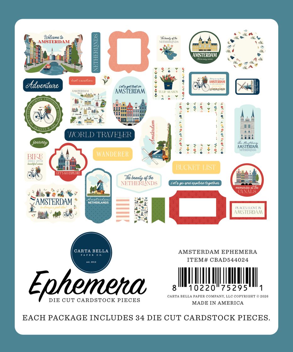 ***Pre-Order*** Carta Bella - Amsterdam - Ephemera