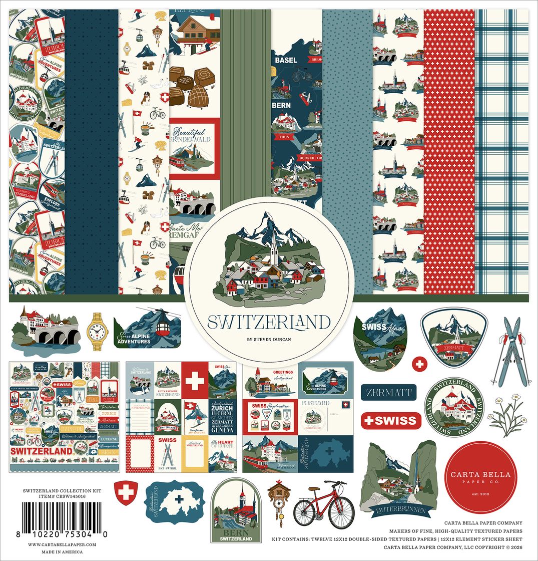 ***Pre-Order*** Carta Bella - Switzerland - Collection Kit